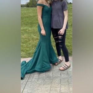Jovani Forest Green Prom Dress